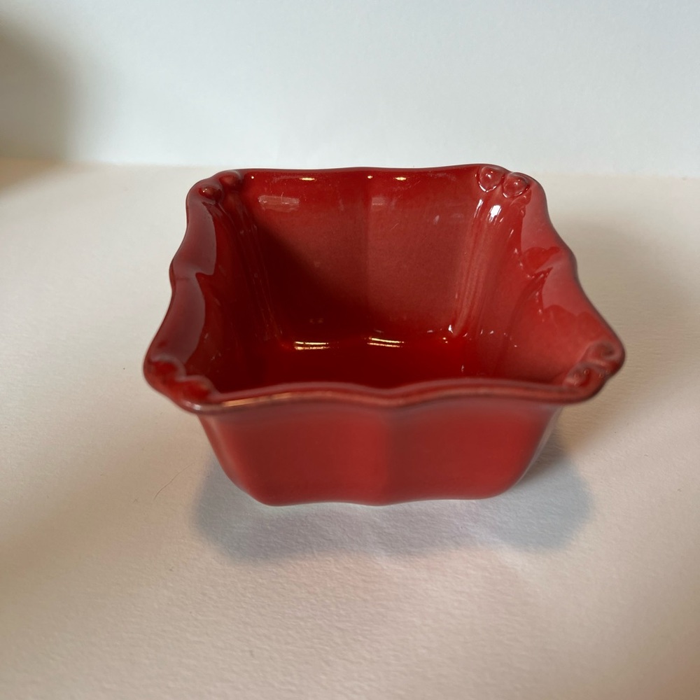 Red CasaStone by Casafina Vintage Port Small Square Bowl/Ramekin